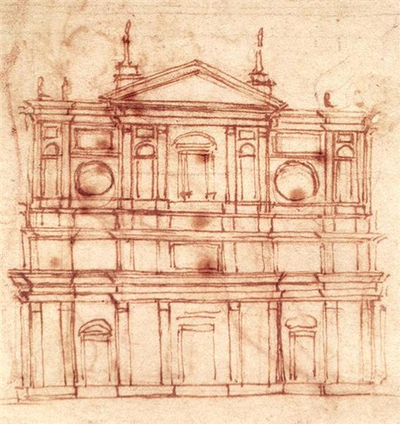 San Lorenzo, façade, c.1517 - Michelangelo