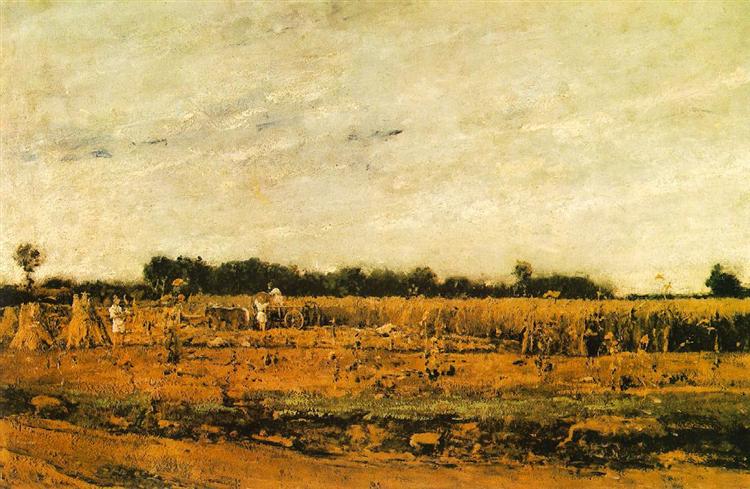 Corn Field, 1874 - Mihály von Munkácsy