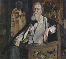 Portrait of Victor Vasnetsov - Mikhail Nesterov