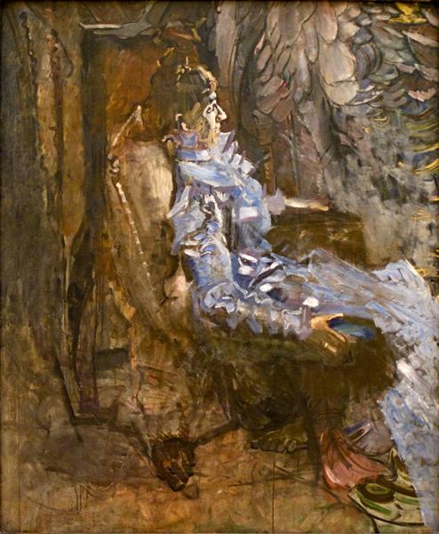 Пані у бузковому вбранні (Портрет Надії Забіли), c.1901 - Михайло Врубель