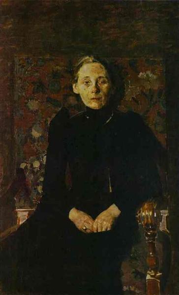 Portrait of wife of the businessman Artsybushev, 1897 - Mikhaïl Vroubel