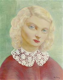 Portrait with a collar - Moïse Kisling