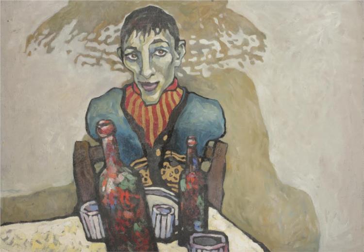 Portrait with Bottles, 1991 - Istvan Molnar