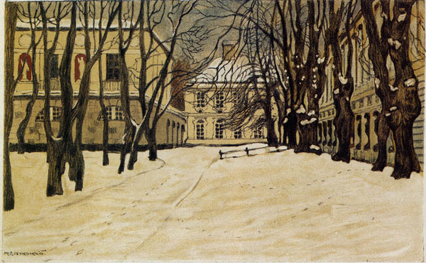 Winter in Tsarskoye Selo, 1904 - Мстислав Добужинский