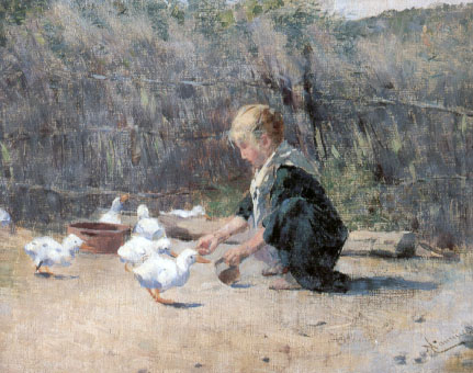The mother of the geese, 1890 - Нікколо Каннічі