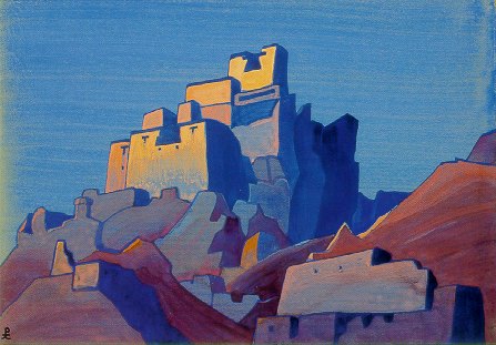 Chiktan citadel in Himalayas, 1932 - Nicolas Roerich