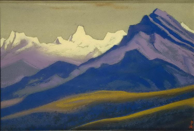 Himalayas. Spoors of motley mountains., 1943 - Nikolái Roerich