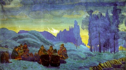 Pomeranians. Evening., 1907 - Nikolai Konstantinovich Roerich