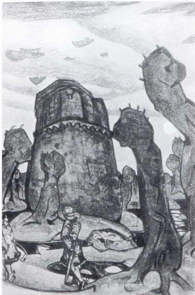 Queen Anna's tower, 1913 - Nikolái Roerich
