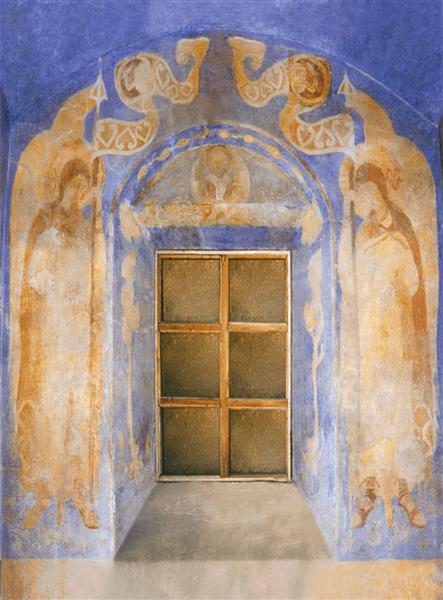 The painting of the western wall of the chapel of St. Anastasia, 1913 - Nicolas Roerich