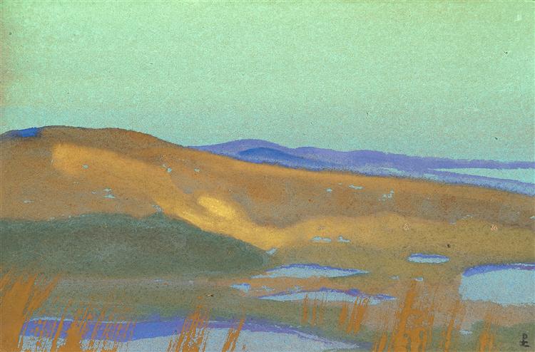 Tsaidam swamps, c.1929 - Nikolái Roerich