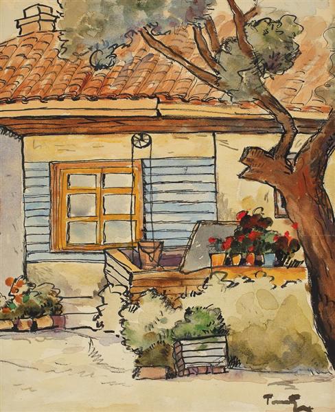 Tefik's Yard (in Mangalia) - Nicolae Tonitza