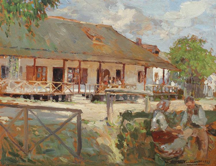 Noon in the Village, 1923 - Николае Вермонт