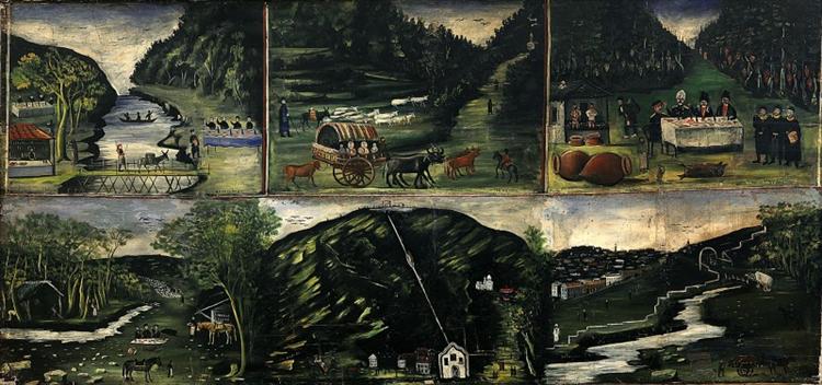 Tapestry in six paintings - Ніко Піросмані