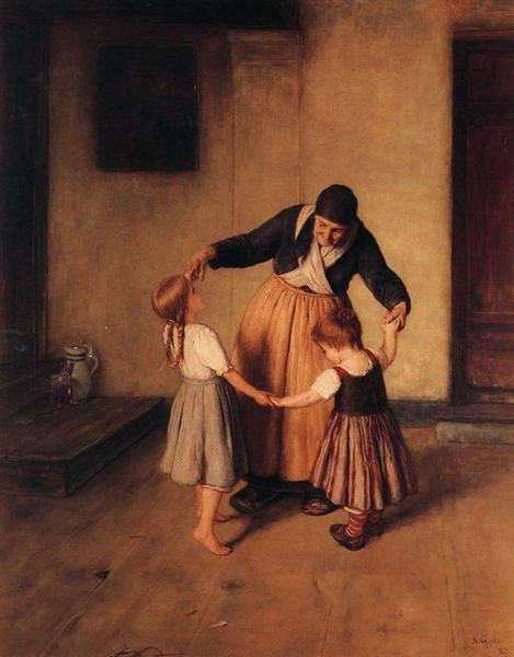 Grandma and Children, 1883 - Ніколаос Гізіс