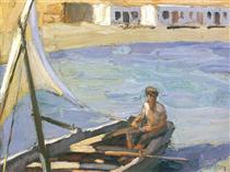 Boat with Sail (Panormos, Tinos) - Николаос Литрас