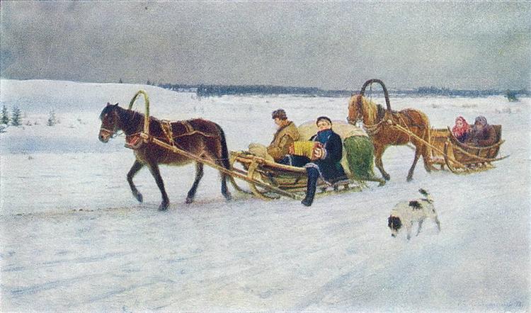Проводы новобранца, 1898 - Николай Богданов-Бельский