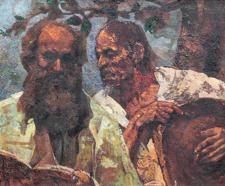 Confession of the Peasant (Composition with Self-Portrait), 1925 - Октав Бенчіле