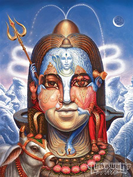 Woman and Mountains Shiva - Octavio Ocampo