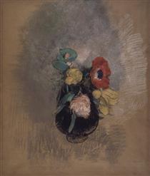 ''Anémones et Tulipes'' - Odilon Redon