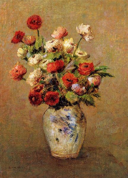 Bouquet of Flowers, c.1900 - 奥迪隆·雷东