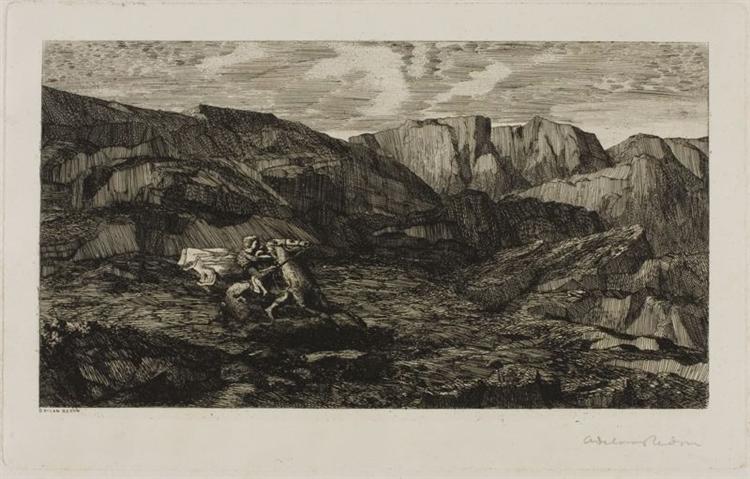 Fear, 1866 - Оділон Редон