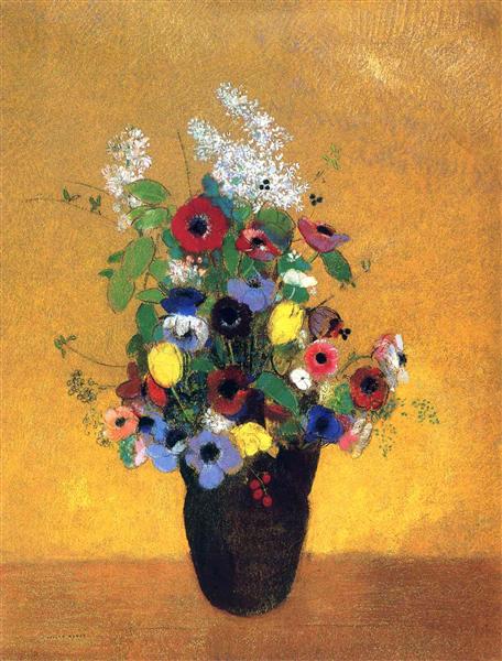 Flowers, c.1905 - Одилон Редон