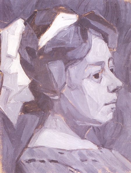 Portrait of the wife, 1913 - Alexander Bogomazow