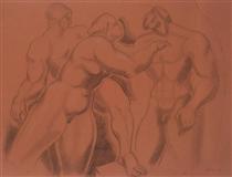 Group of Nude Figures - Oleksandr Arjípenko