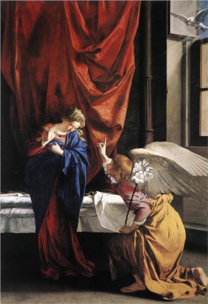 The Annunciation, 1623 - Орацио Джентилески