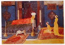 Two Young Girls Visiting a Shrine - Osman Hamdi Bey