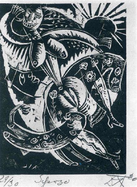 Scherzo from the portfolio Nine Woodcuts, 1920 - Otto Dix