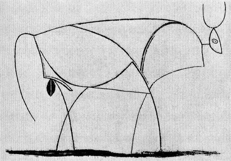 Bull (plate X), 1946 - 畢卡索
