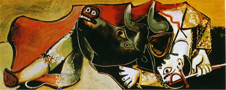 Bullfighting Scene (The torero is raised), 1955 - Pablo Picasso