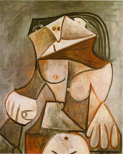 Crouching female nude, 1959 - Pablo Picasso