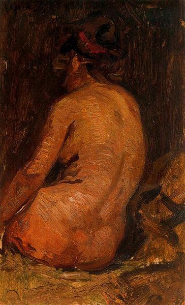 Female nude from back, 1895 - Pablo Picasso