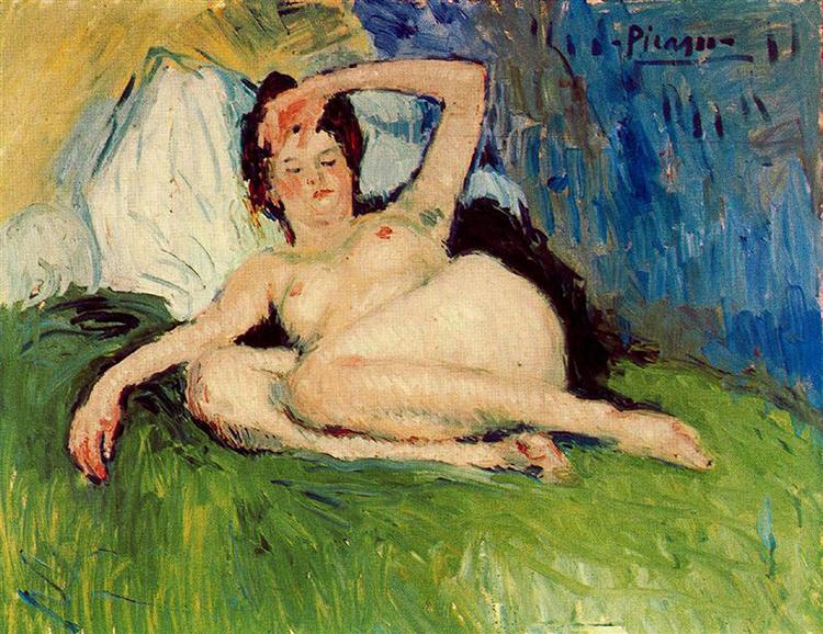Jeanne (Reclining nude), 1901 - 畢卡索