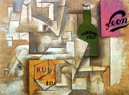 Пейзаж із постерами, 1912 - Пабло Пікассо