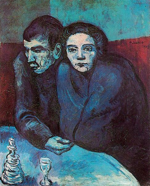 Man and woman in café, 1903 - Pablo Picasso