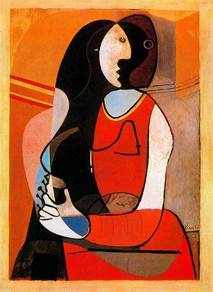 Seated woman, 1927 - Пабло Пикассо