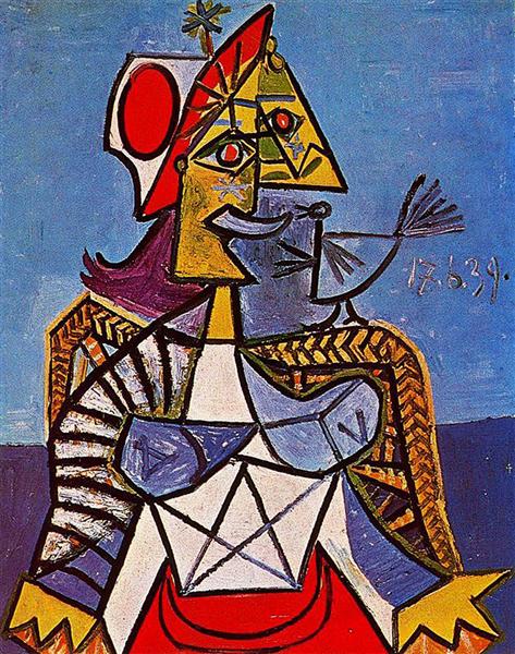 Сидяча жінка, 1939 - Пабло Пікассо