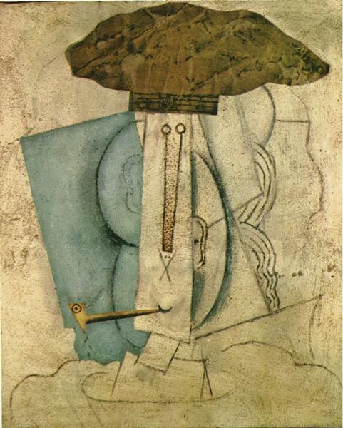 Student with pipe, c.1914 - Pablo Picasso