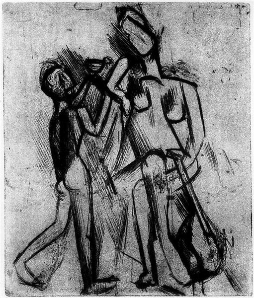 Дві оголені фігури, 1909 - Пабло Пікассо