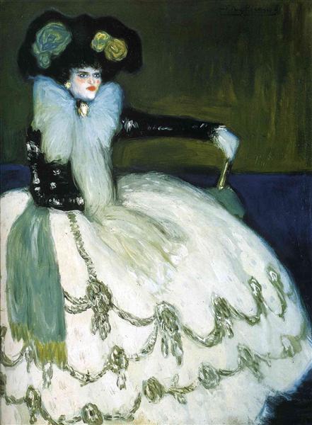 Woman dressed in blue, 1901 - Пабло Пикассо
