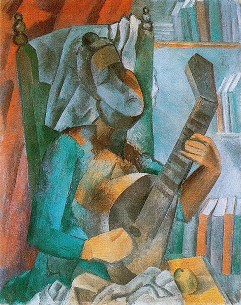 Woman with a Mandolin, 1909 - 畢卡索