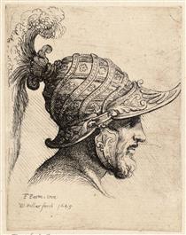Helmet crossed with curved strips and rosettes - Parmigianino