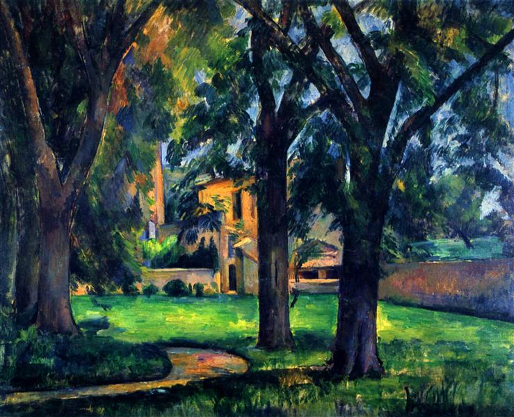 Chestnut Tree and Farm, 1885 - Paul Cezanne
