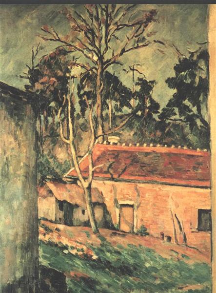 Farmyard at Auvers, c.1880 - Paul Cézanne