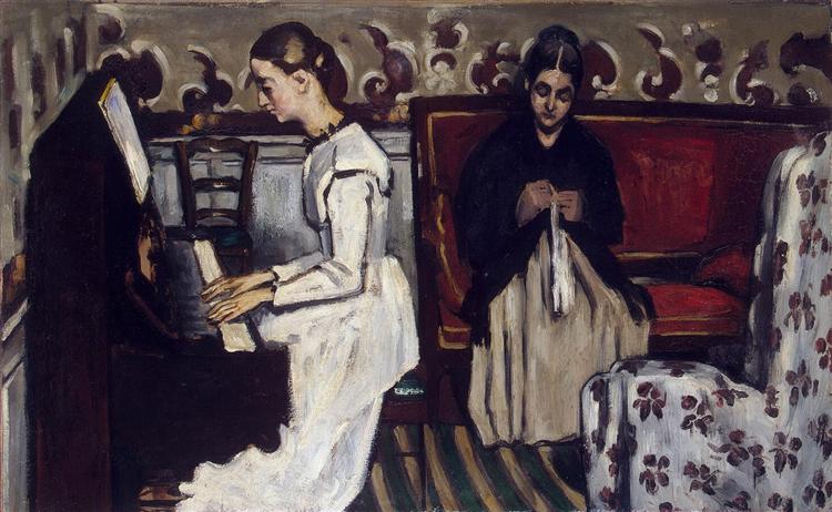Девушка у пианино, 1869 - Поль Сезанн