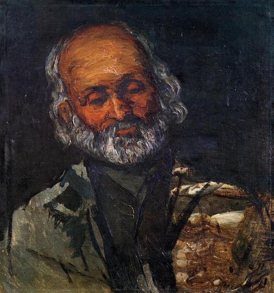 Head of an Old Man, c.1866 - 塞尚